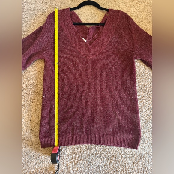 Maurices Deep Red V-Neck Sweater - Picture 8 of 10